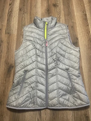 Chaqueta Tek Gear, Para Mujer Talla Grande, Gris, Chaleco, Cremallera Completa, Acolchada Foto 1 de 4