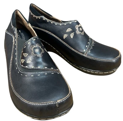 Zuecos de cuero marrón L'Artiste Spring Step Burbank para mujer EU 41 US 9.5 10 Foto 1 de 4