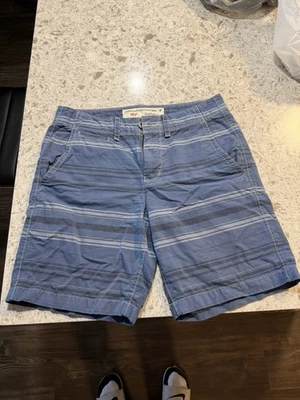 Pantalones Cortos American Eagle PREP Rayas - Talla 30 - Algodón Azul/Verde Foto 1 de 4