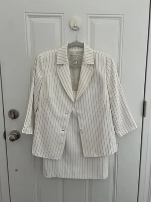 Conjunto de terno 3 peças Doncaster Signature feminino tamanho 14 blazer calça saia - Imagem 1 de 4