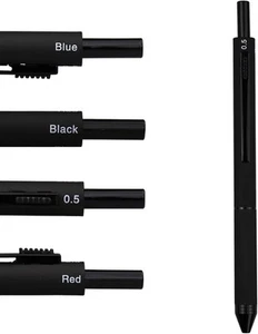 DUNBONG 4 in 1 Multicolor pen, Metal Cased 1 Count (Pack of 1), Black  - Picture 1 of 7