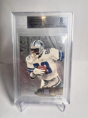 Fleer Metal Michael Irvin 1996 #30 PM Precious Metal BGS 8 Foto 1 de 2