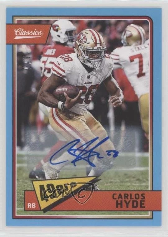 2018 Panini Classics Significant Signatures Blue /5 Carlos Hyde #84 Auto - Image 1 of 2
