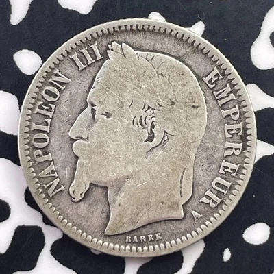 1866 Francia 1 Franco Lote #C4792 Plata! Foto 1 de 2