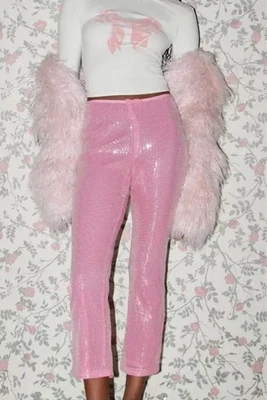 Pantalón Acampanado Kimchi Azul Lirio Lentejuelas Talla 10 Urban Outfitters Colorido Estilo Y2K Foto 1 de 4