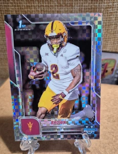 2025 Bowman Chrome U Kyson Brown X-Fractor 1st #158 Arizona State - Picture 1 of 2