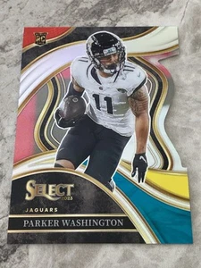 2023 Panini Select Football Parker Washington Rc Rookie Club Level Die Cut Prizm - Picture 1 of 2