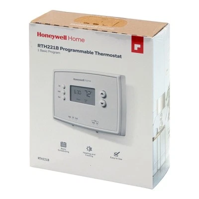 Honeywell Home Programmable Thermostat RTH221B Series - Image 1 of 3