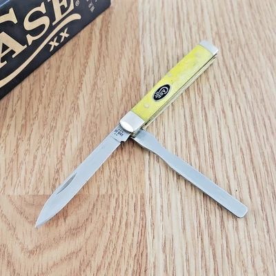 Cuchillo de Bolsillo Case XX Baby Doc Hojas de Acero Inoxidable Amarillo Mango de Hueso Liso Foto 1 de 4