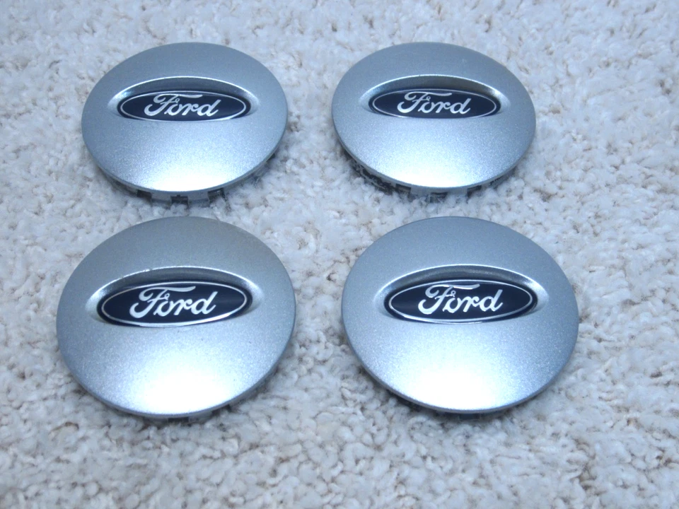 FORD экспедиции, F-150 OEM СПЛАВА КОЛЕСА СЕРЕБРЯНЫЙ ЦЕНТРАЛЬНЫЙ КОЛПАК НАБОР 7L14-1A096-BB #2B-9 - Изображение 1 из 2