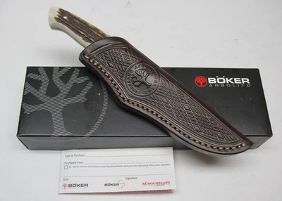 Special Run Boker Arbolito Stag Hunter Fixed Blade Knife 02BA519HHSOI  RARE! - Image 1 of 4
