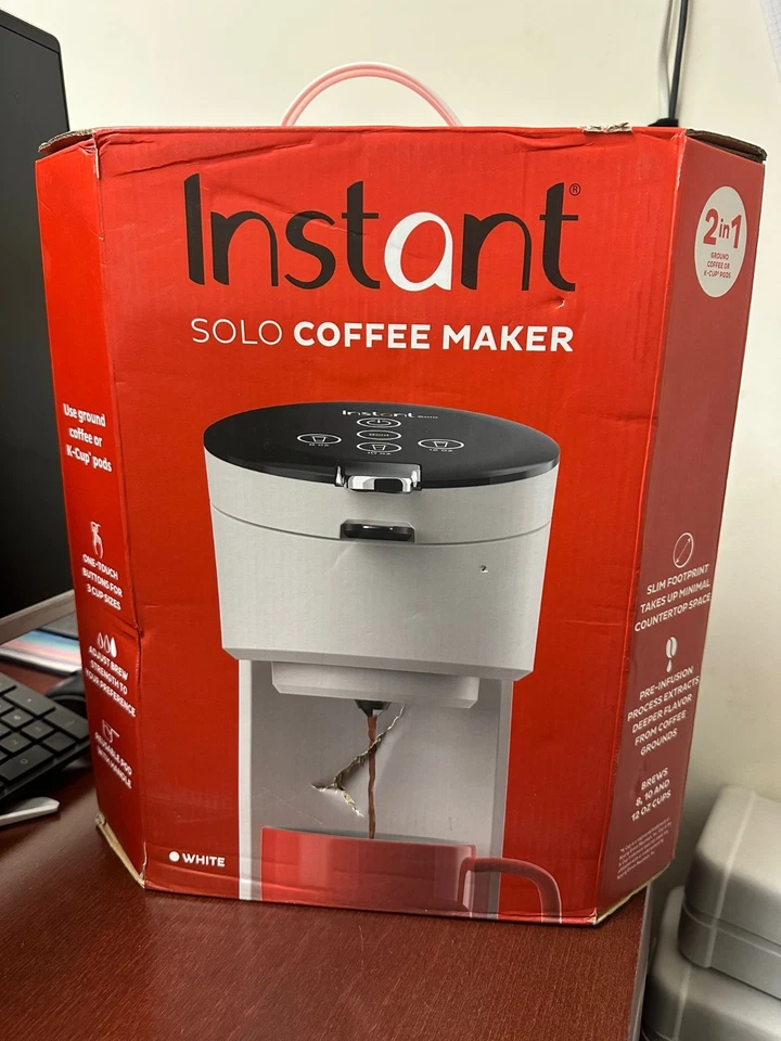 Instant Solo 2-in-1 Single Serve Coffee Maker for K-Cup Pods and Ground Coffee — 第 1/4 张图片