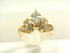 DIAMOND SOLITAIRE ENGAGEMENT WEDDING RING 14 KT GOLD SIZE 7.5   #ROL-10