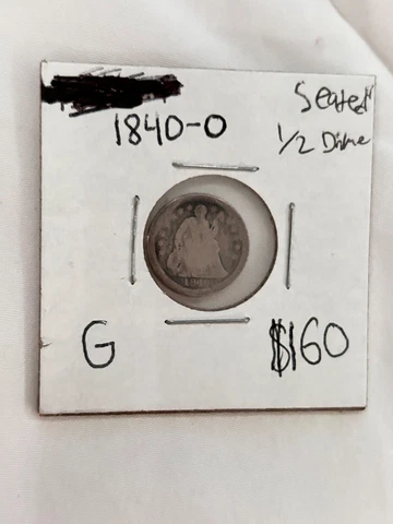 1840 O Seated Liberty Half Dime- With Drapery, Good Details Cover