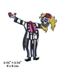 Beetlejuice Classic Movie Character Embroidered Iron On Patch