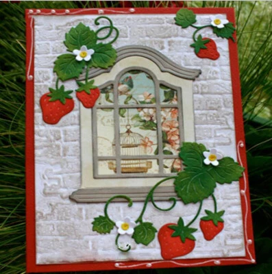 Troqueles de corte de metal troquelado molde troquelado marco de vid de fresa libro de recortes plantillas artesanales