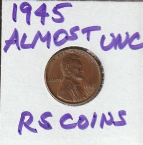 1945 AU LINCOLN CENT ~ QUASI NON CIRCOLATE BELLE MONETE RS #5517 SPEDIZIONE GRATUITA - Foto 1 di 2