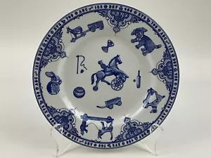 Spode Blue & White Edwardian Childhood Children’s 7.75” Round Porcelain Plate - Picture 1 of 5