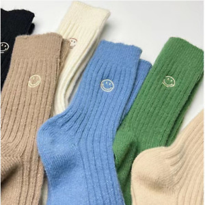 6 Pairs Wool Funny Warm Thick Boots Soft Sport Women Color Crew Socks Winter 5-9