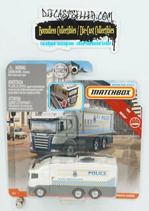 MATCHBOX WORKING RIGS 2018 SCANIA TACTICAL COMMAND CENTER POLICE WHITE MBX - Picture 1 of 1