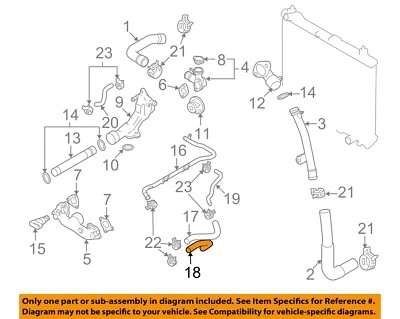 SUZUKI OEM 06-08 Grand Vitara Mangueras de refrigeración Líneas-Manguera de calentador 1787166J00 Foto 1 de 2