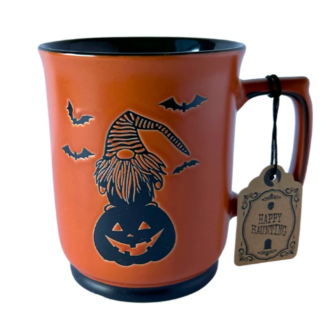 Gnome Pumpkin Jack-O-Lantern Halloween Global Design Coffee Mug