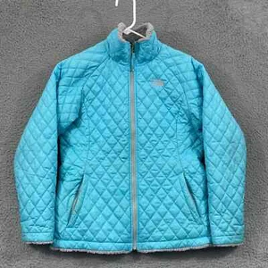 The North Face Jacket Girls XL Reversible Fleece Fuzzy Outdoors Hiking Youth - Picture 1 of 12