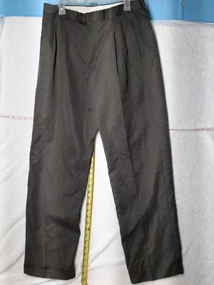 Pantalones de vestir BRAGGI by LOUIS RAPHAEL para hombre con puños talla 34 gris Foto 1 de 4