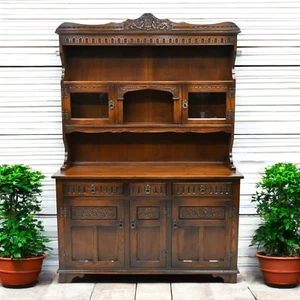 Old Charm Dresser Wine Rack Prince of Wales Tudor Brown Finish FREE UK Delivery - Picture 1 of 24