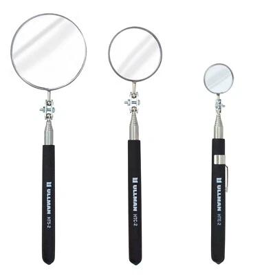 Juego de espejos de inspección telescópicos Ullman de 3 piezas agarre negro 1-2-3 pulgadas Diámetro USA Foto 1 de 4