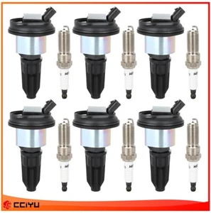 6 Ignition Coil & Spark Plug For 2003-2008 Isuzu Ascender 4.2L L6 - Picture 1 of 13