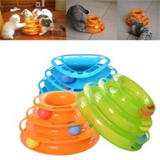 Pet Amusement Plate Trilaminar Toys Cat Kitty Crazy Ball Disk Interactive Toy*