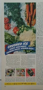 1948 National Association of Ice Industries Crushed Ice Garten Gemüse Anzeige - Bild 1 von 1