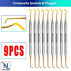Spatola per riempimento composito dentale spina titanio oro punte strumenti - Foto 1 di 4