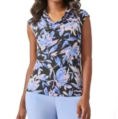 BLUSA TOP MANGA GORRA ESTAMPADO CUELLO CAPUCHA CASPER MULTI AZUL/NEGRO TALLA XL NUEVA CON ETIQUETAS Foto 1 de 3