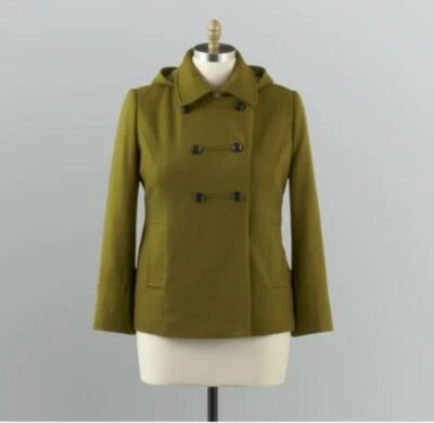 Mujer Invierno Ropa Exterior Militar Guisante Abrigo Con Capucha Mezcla Lana Chaqueta más 2X $180 Foto 1 de 4