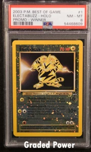 Promo Electabuzz WINNER Best of Game Promo PSA 8 HOLO (8609) #1 Pokemon  - Picture 1 of 1
