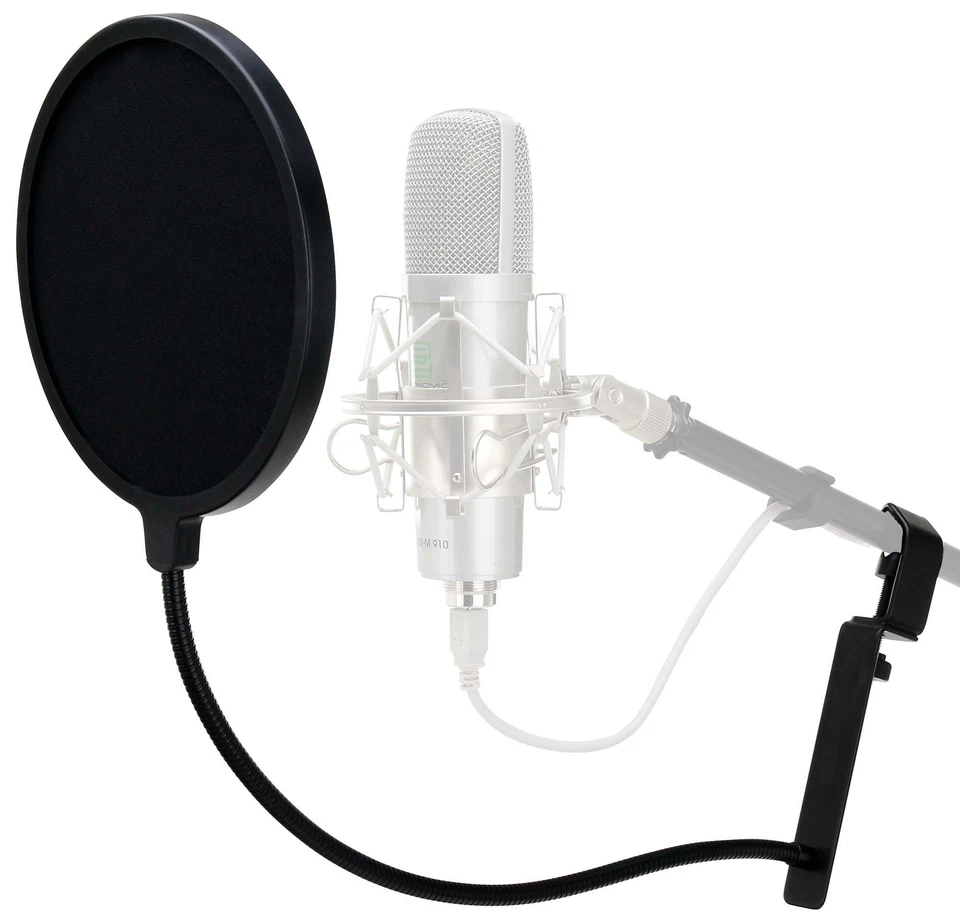 PRONOMIC 16,5 cm Profi Popschutz Popkiller Pop Filter Nylon Schirm für Studio Mikrofon