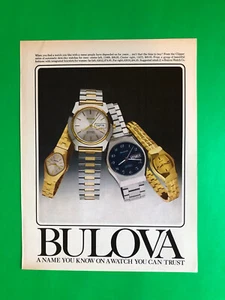 BULOVA WATCH VINTAGE ORIGINAL PRINT AD ADVERTISEMENT - Bild 1 von 1