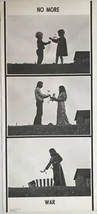 Original 1970 Vietnam War No More War Poster 16 x 35 - Picture 1 of 1
