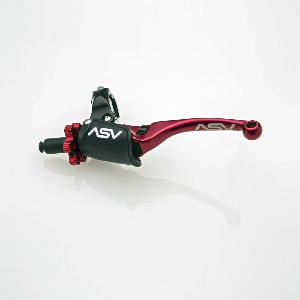Alavanca de embreagem ASV F4 Pro vermelha longa Suzuki RMZ250 & RMZ450 2008-2020 - Imagem 1 de 1
