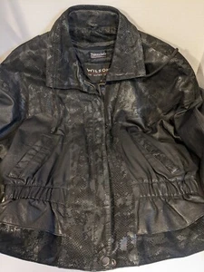 Vtg Women's XS LEATHER Black Jacket Zip Motorcycle Removable Thinsulate Liner - Picture 1 of 12