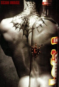 Advert for SMIRNOFF Vodka Drink 1990s 'Spider & Web Tattoo' Print Ad 720/40 - Picture 1 of 1