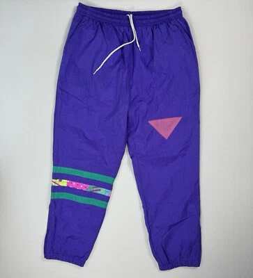 Pantalones de viento Sergio Valente para mujer grandes coloridos de colección púrpura aeróbicos entrenamiento Foto 1 de 4