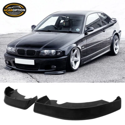 Fits 99-04 BMW E46 3-Series Front Bumper Lip Spoiler Splitter PU Foto 1 de 4