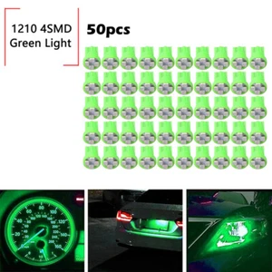 50X Car Ultra 4 LED 1210 SMD T10 W5W Bulb Wedge Side Light Bulb Lamp A020 Green - Picture 1 of 6
