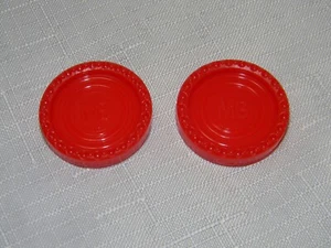 2 - Red Milton Bradley Connect Four Replacement Pieces Checkers~MB on Both Sides - Picture 1 of 4