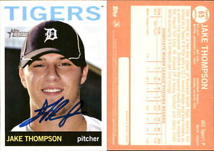 Jake Thompson Signed 2013 Topps Heritage Minors #65 Card GCL Tigers Auto AU