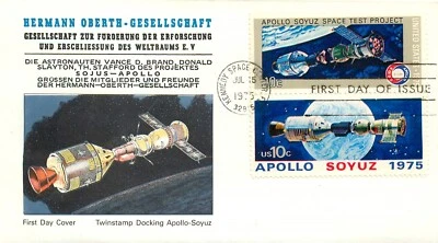 First Day Cover First Day of Issue Jul 15 1975 - Apollo Soyuz 1975 - Image 1 of 4
