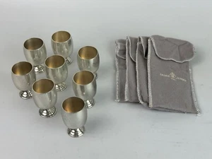 8 vasos de chupito George Jensen para B&M de plata esterlina con bolsas de deslustre - Imagen 1 de 4